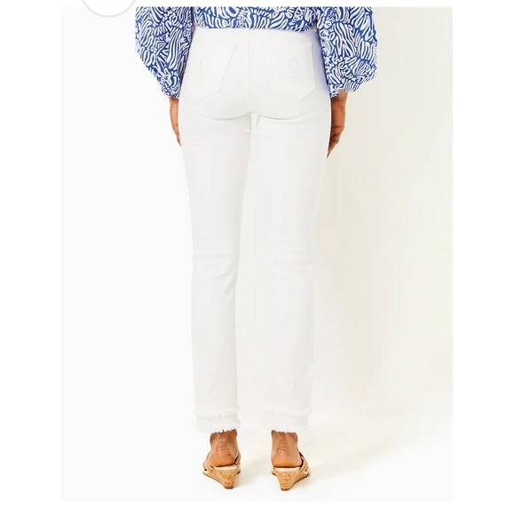 Lilly Pulitzer SOUTH OCEAN HIGH RISE STRETCH SKINNY JEAN Sz 8 coastal - Picture 2 of 11